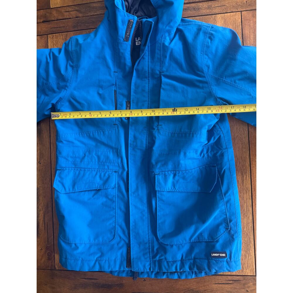 Lands End Womens Blue Hooded Jacket Utility Outdoor Coat Size Small - Picture 6 of 11